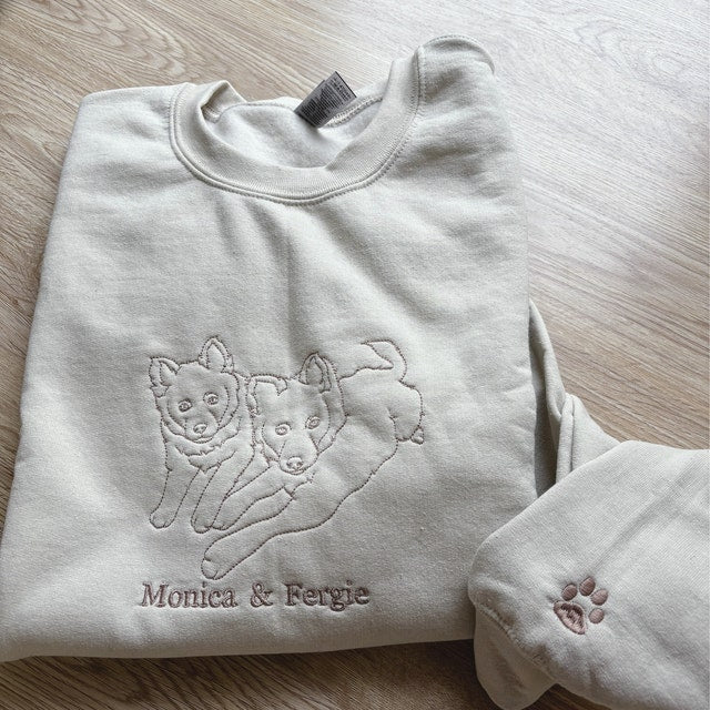 Custom Embroidered Pet Sweatshirt Dog Mom hoodies